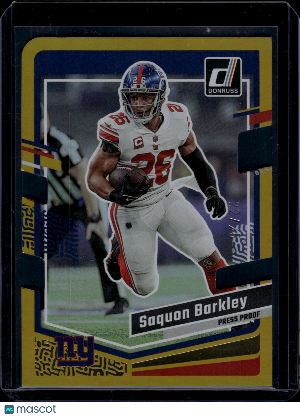 2023 Donruss Saquon Barkley #225 Press Proof Gold Die Cut 22/25