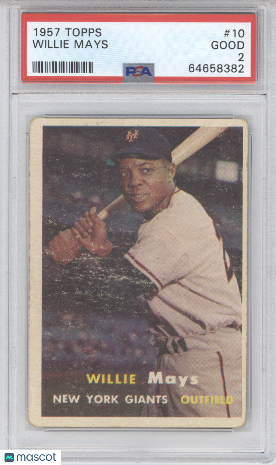 1957 Topps Willie Mays #10 PSA 2