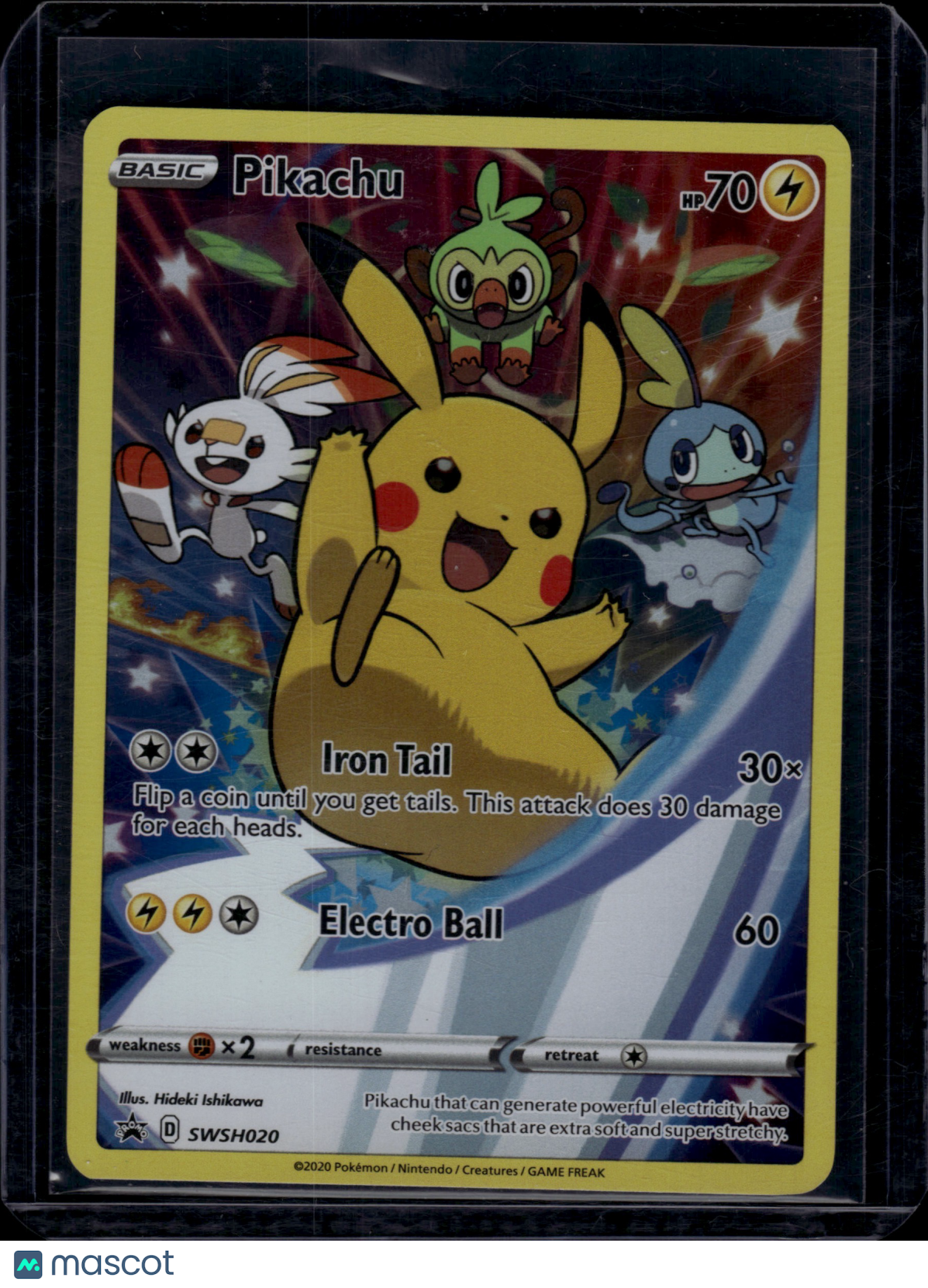 2020 Pokemon SWSH Promos Pikachu #SWSH020 Full Art