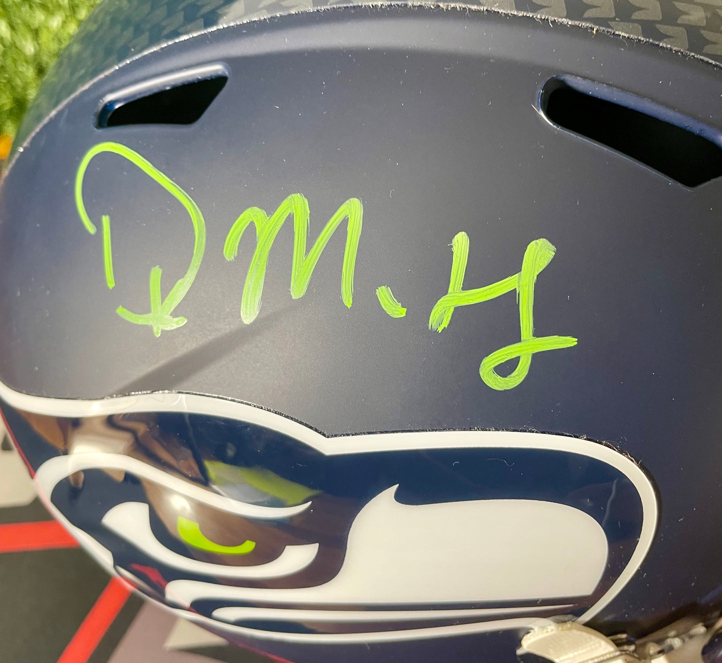 DK Metcalf Seattle Seahawks Autographed Replica Full Size Football Helmet