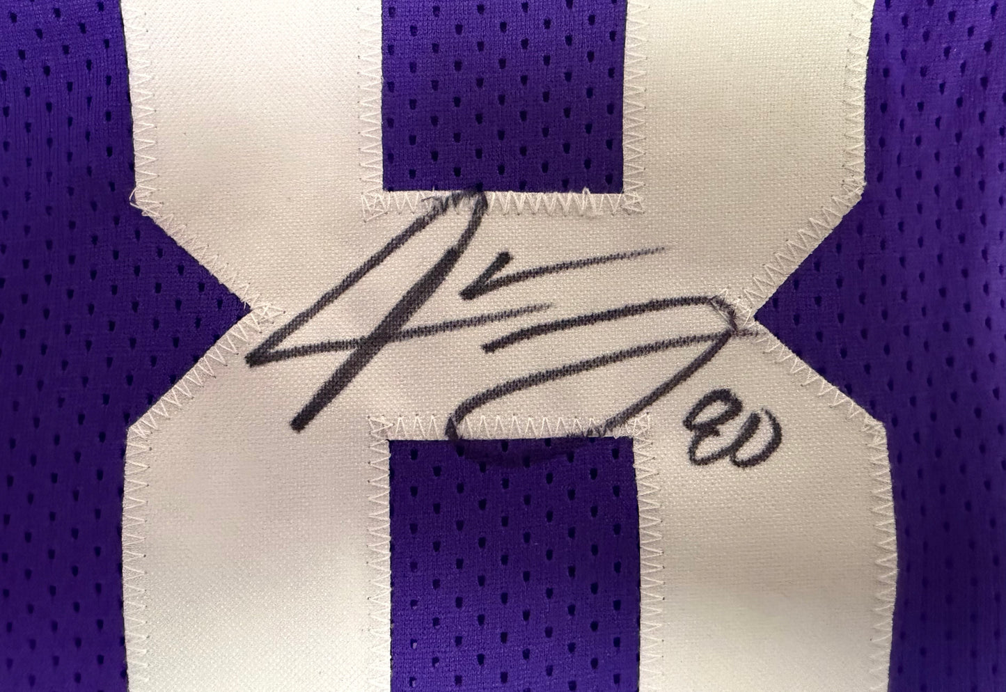 Geaux Tigers Beckham/Landry LSU Signed Custom Purple Jersey (JSA Authenticated)