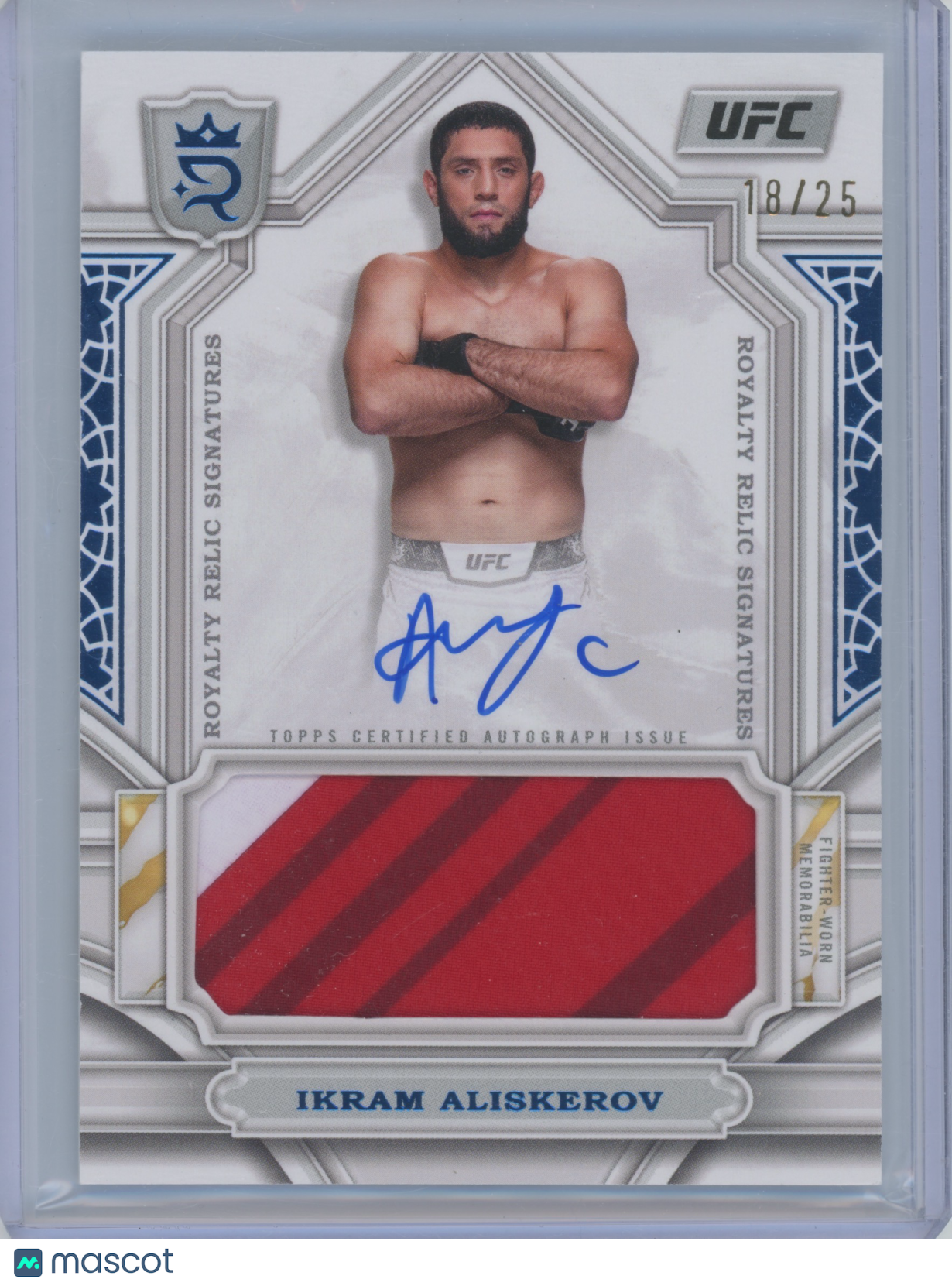 2024 Topps Royalty UFC Ikram Aliskerov #RYS-AGO Relic 18/25