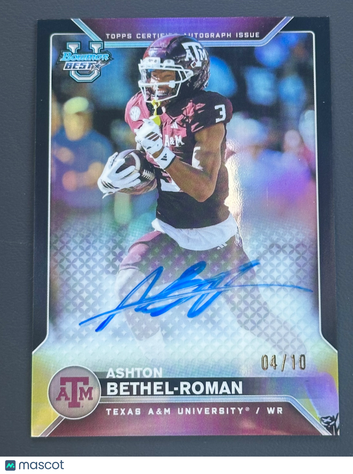 2026 Bowman U Best Ashton Bethel-Roman Auto /10 Black Refractor
