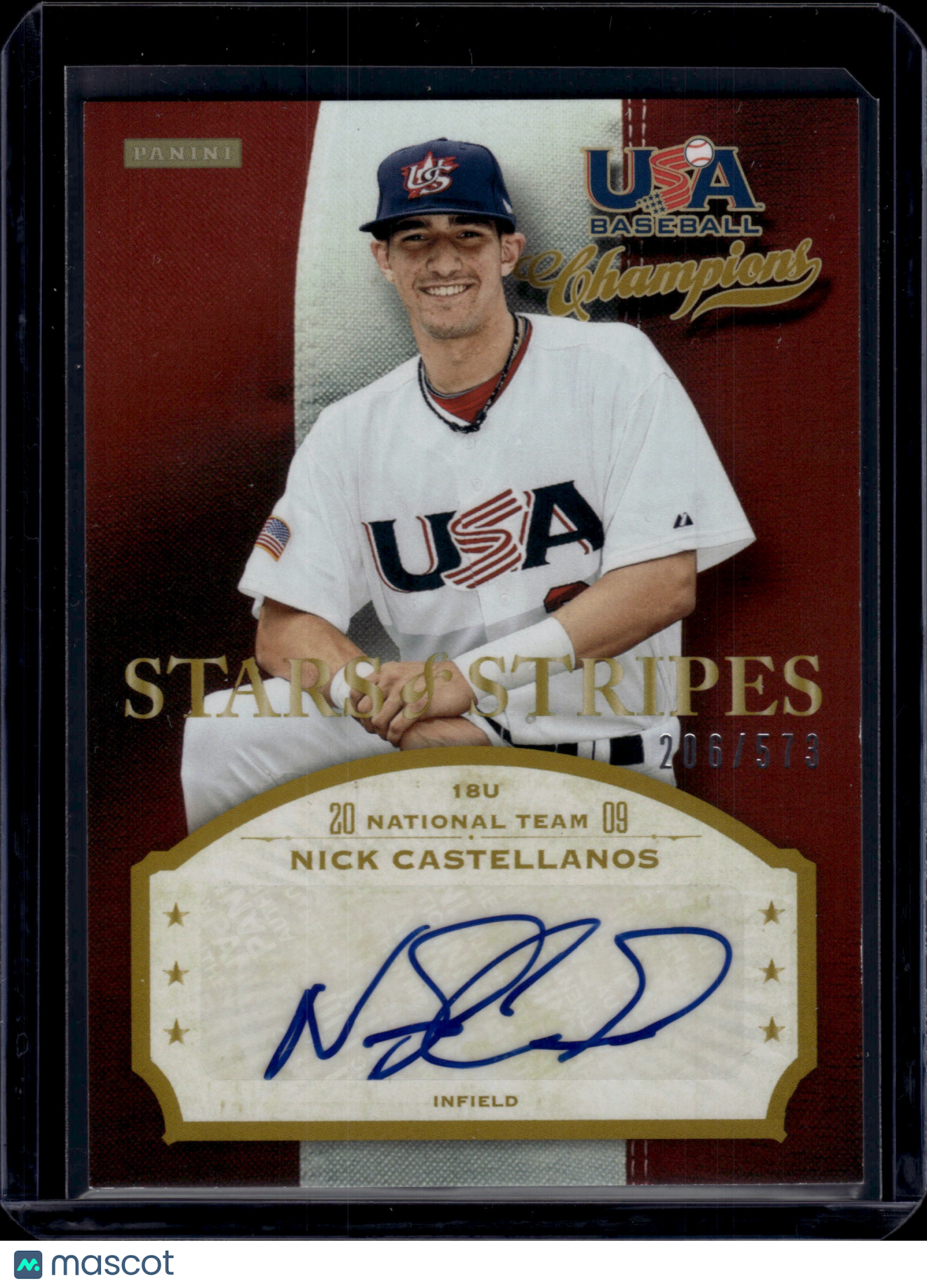 2013 USA Baseball Champions Stars & Stripes Nick Castellanos #CAS Auto 206/573