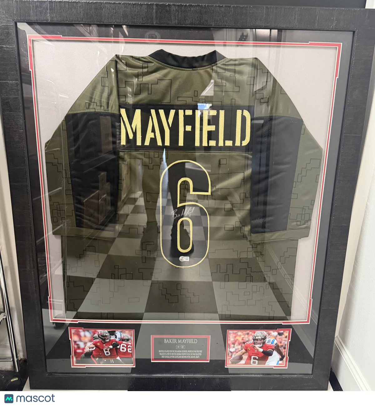 Baker Mayfield Tampa Bay Buccaneers Signed Framed Jersey (Beckett Authenticated)