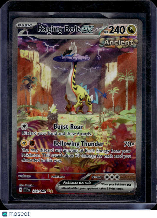 Pokemon TCG Raging Bolt ex #208/162