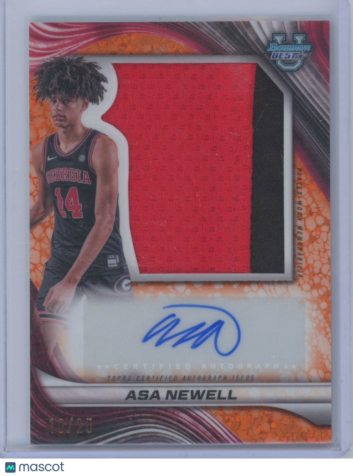 2024 Bowman University Best Basketball Asa Newell #PJRA-AN Autograph 10/25 Patch