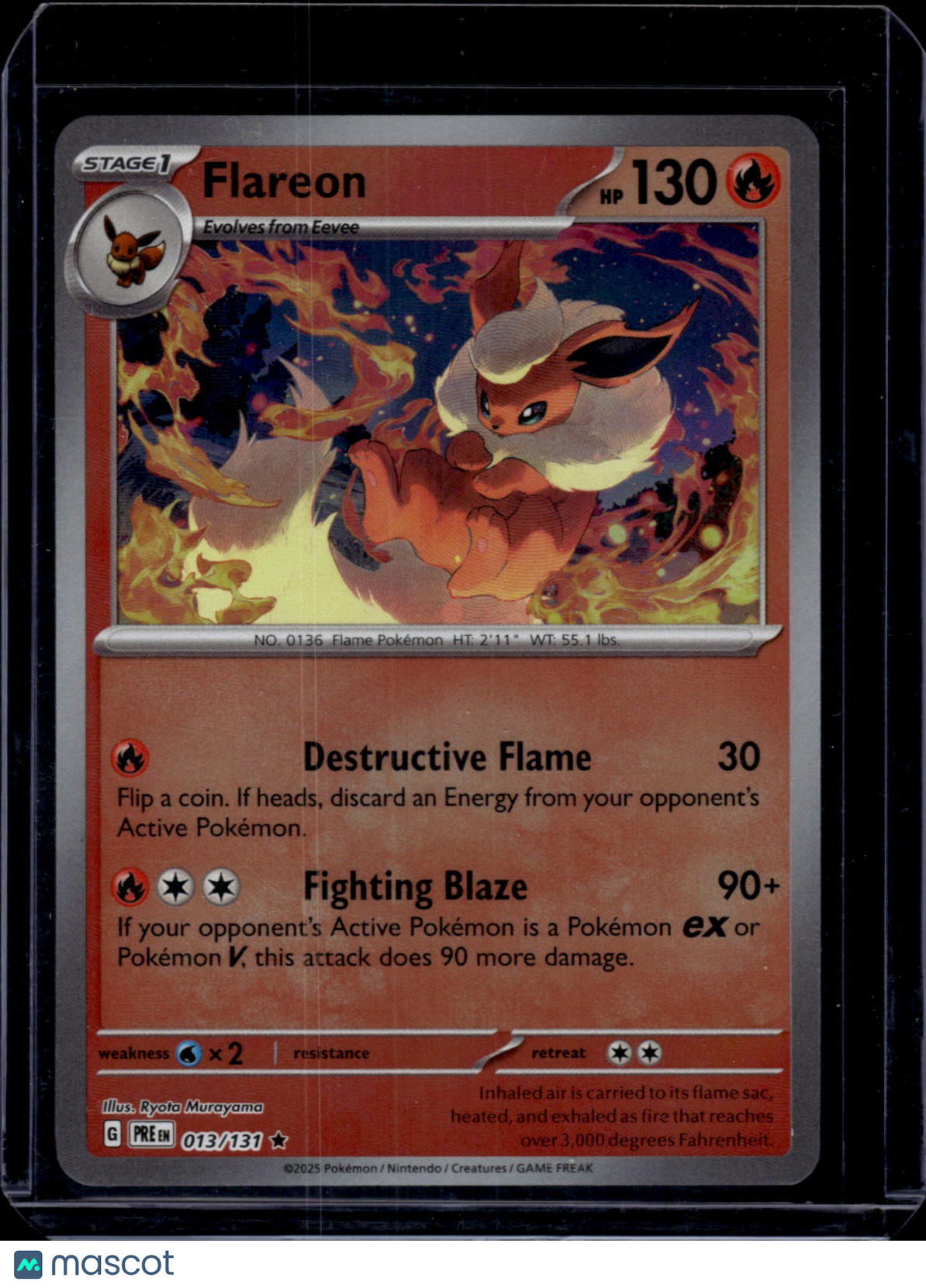 2023 Pokémon Flareon - Master Ball Holo #013/131 Master Ball