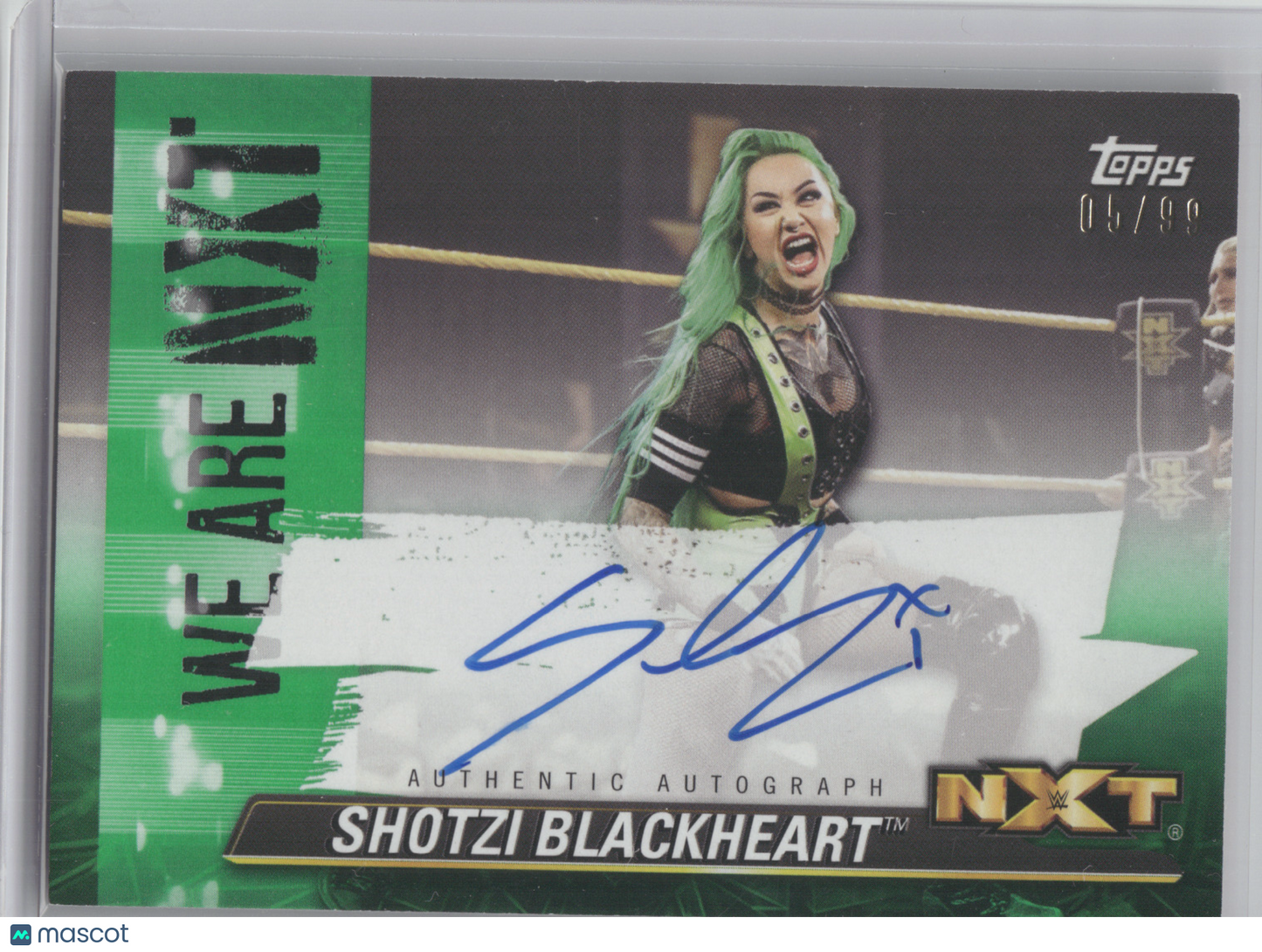 2021 Topps WWE NXT We Are NXT Autograph Shotzi Blackheart #A-SB Green 05/99
