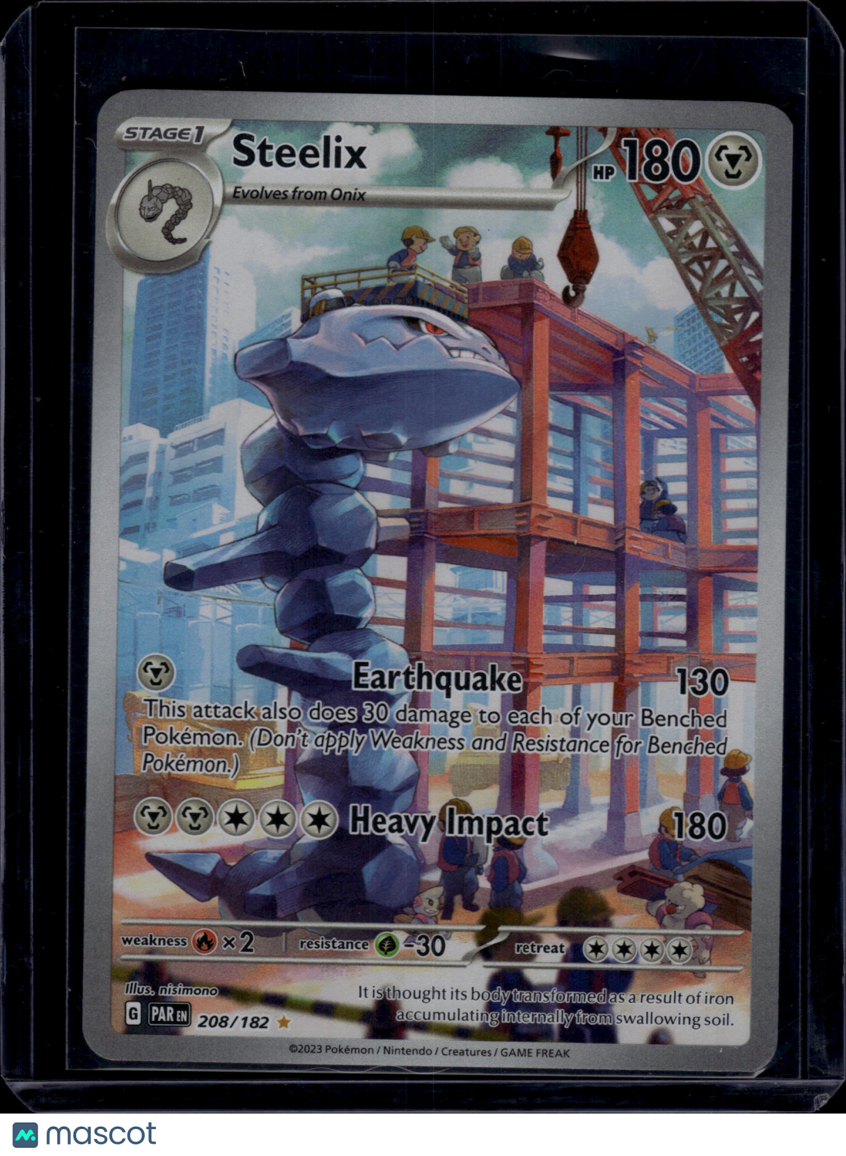 2023 Pokemon S&V Paradox Rift Steelix #208/1825 Full Art
