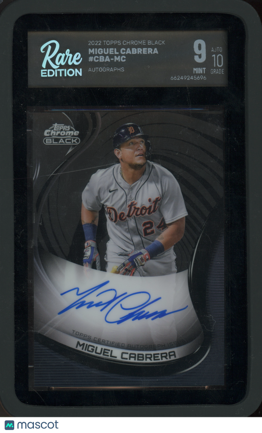 2022 Topps Chrome Black Miguel Cabrera #CBA-MC Autograph