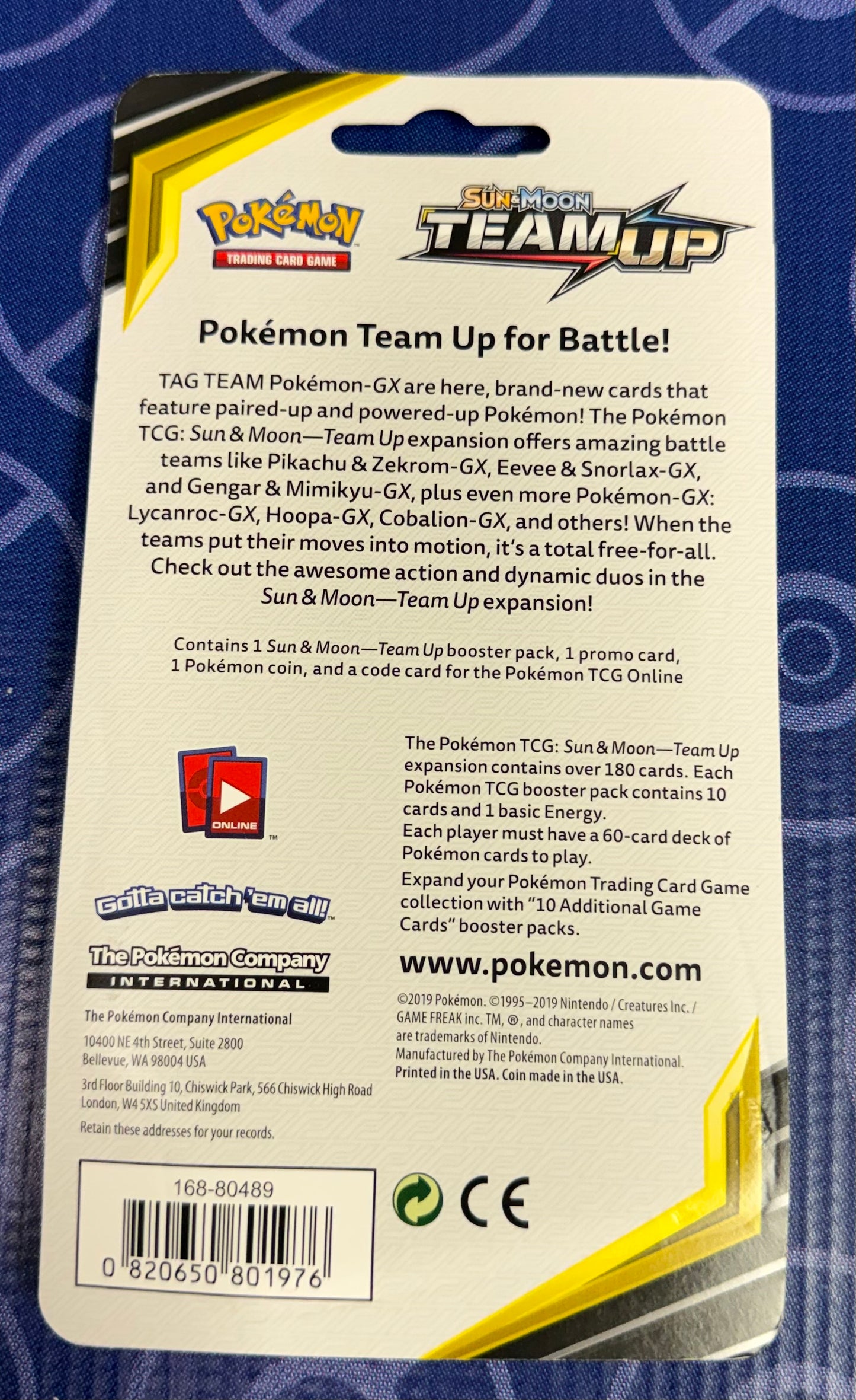 2019 Team Up Blister Booster Pack Mimikyu Promo Card Coin