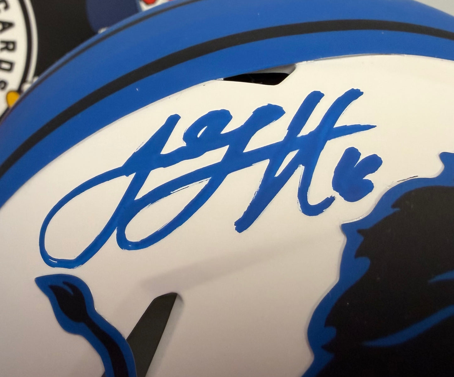 Jared Goff Detroit Lions Signed Riddell Lunar Eclipse Mini-Helmet Fanatics Cert.