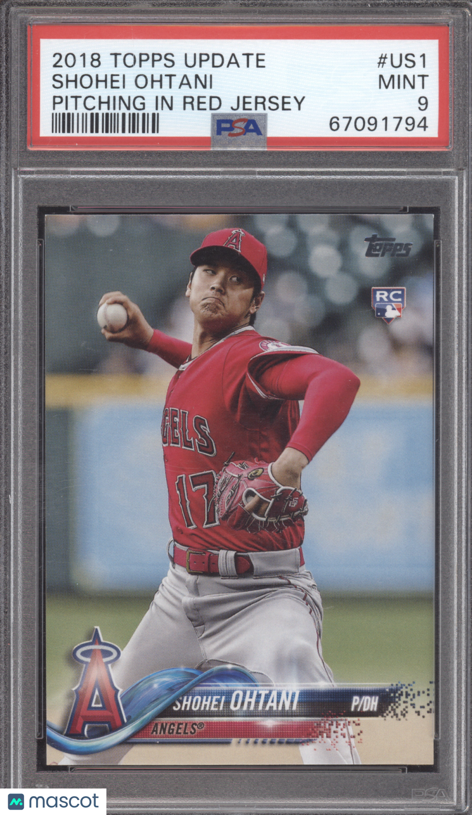2018 Topps Update Shohei Ohtani #US1 RC PSA 9