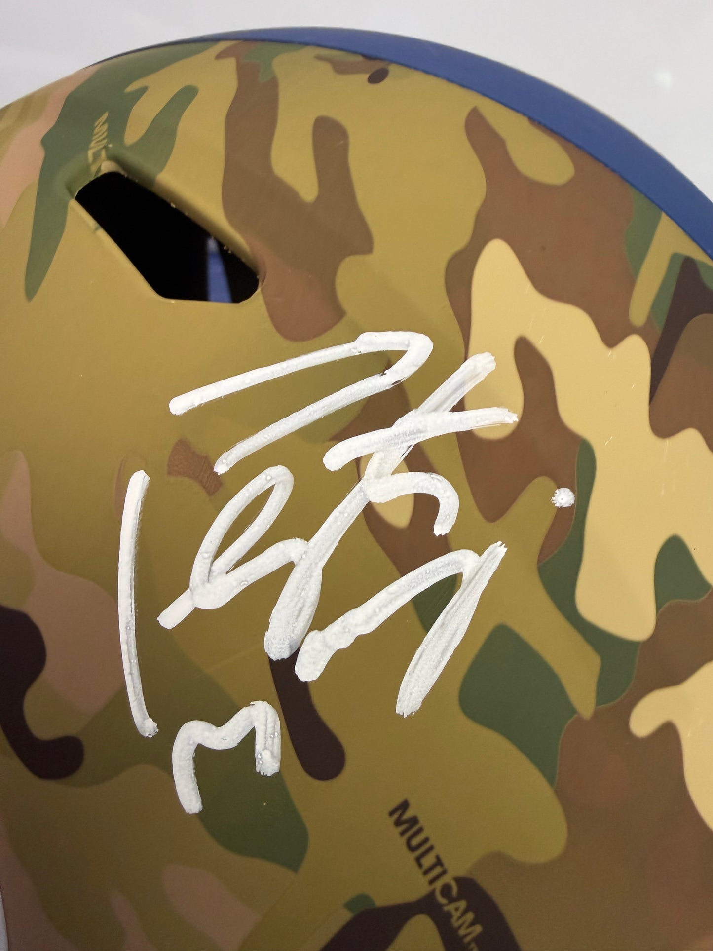 Peyton Manning Indianapolis Colts Signed Riddell Camo Alternate Helmet