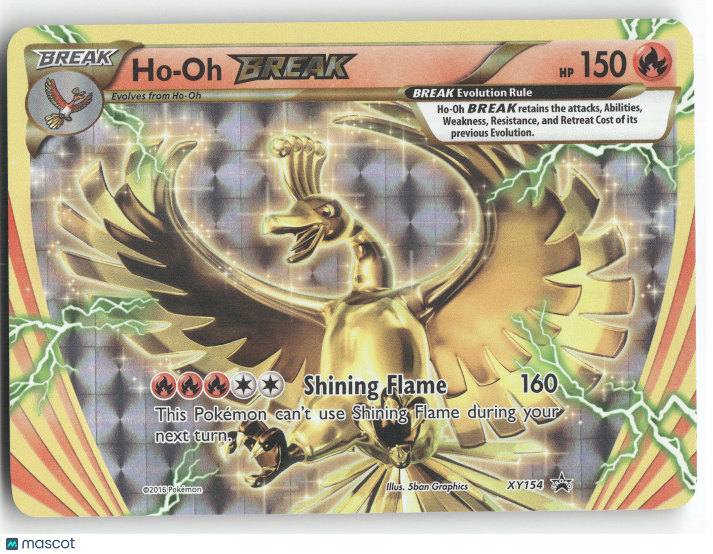 2016 Pokemon XY Ho-Oh BREAK Black Star Promo #XY154