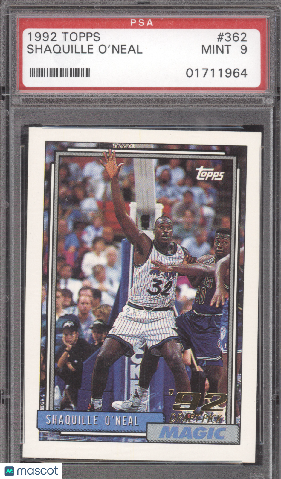 1992 Topps Shaquille O'Neal #362 PSA 9