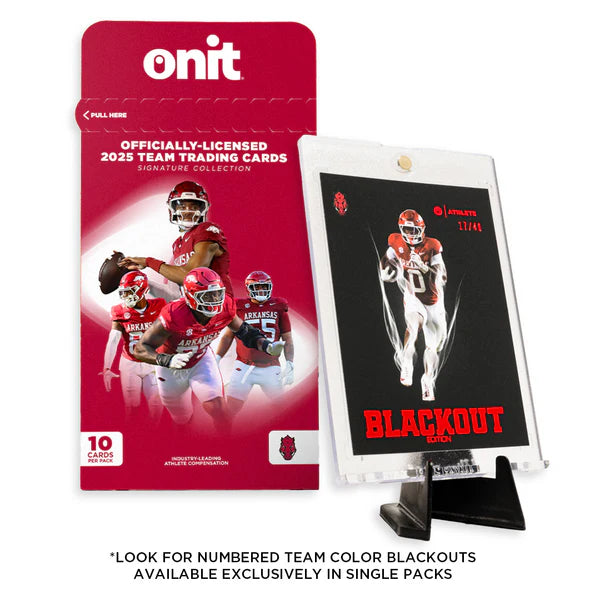ONIT University of Arkansas Football 2025 Trading Cards - Single Pack