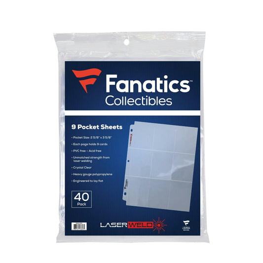 Fanatics 9 Pocket Sheets 40 Pack
