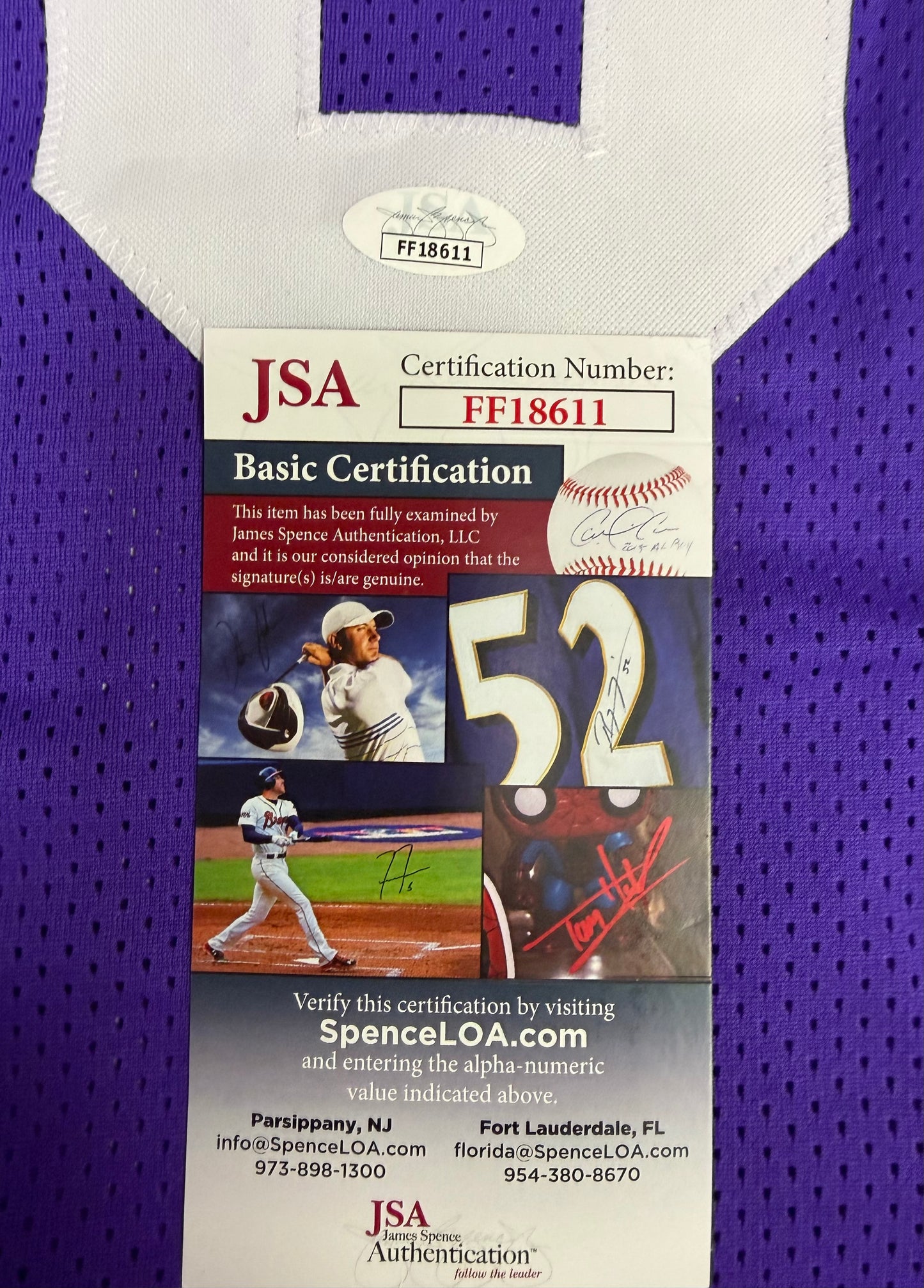 Geaux Tigers Beckham/Landry LSU Signed Custom Purple Jersey (JSA Authenticated)