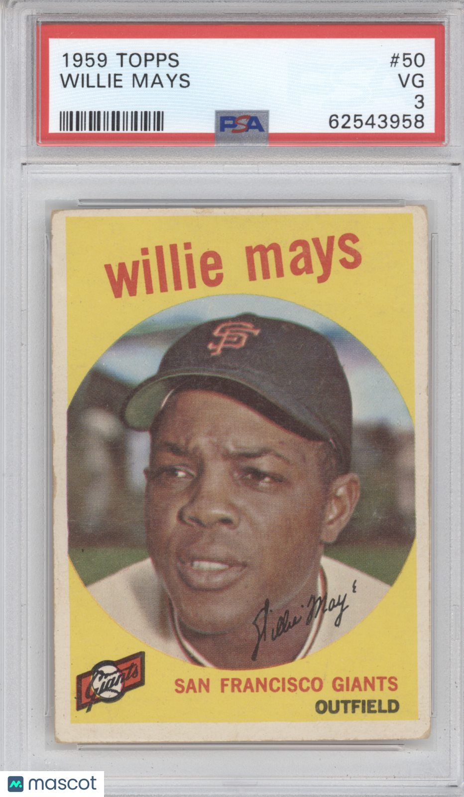 1959 Topps Willie Mays #50 PSA 3