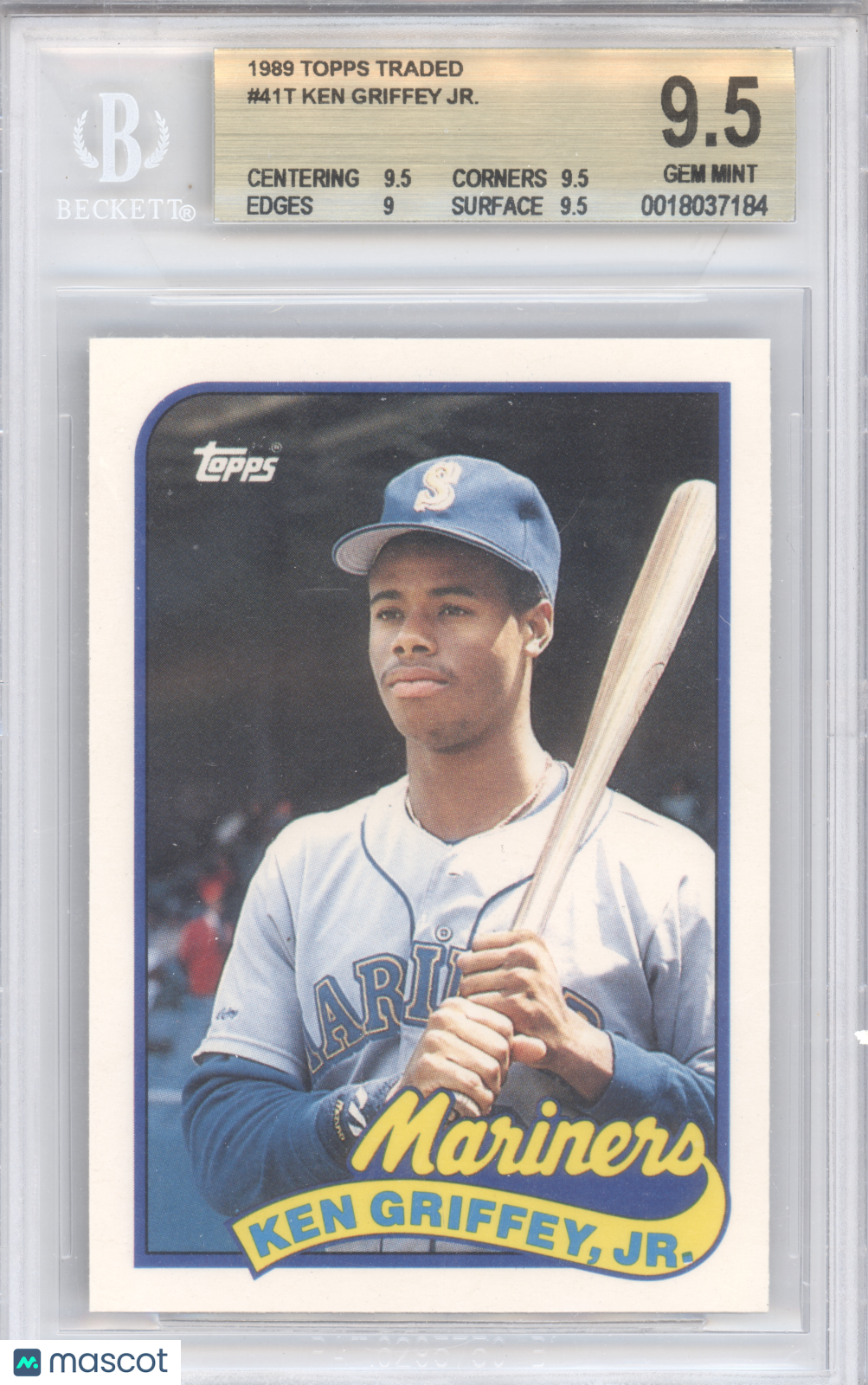 1989 Topps Traded Ken Griffey Jr. #41T RC BGS 9.5