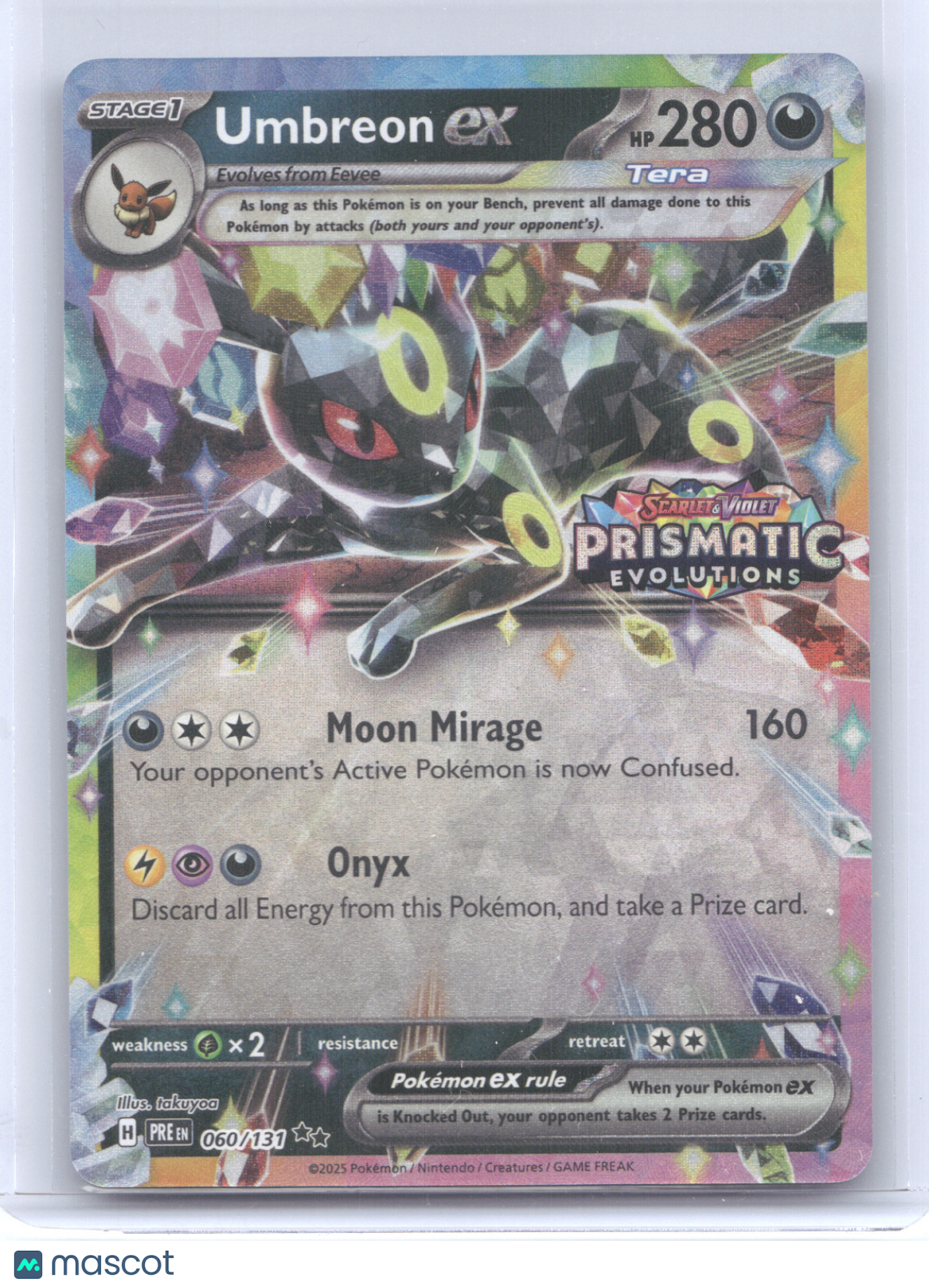 2025 Prismatic Evolutions Umbreon ex (Prismatic Stamp) Double Rare #060/131