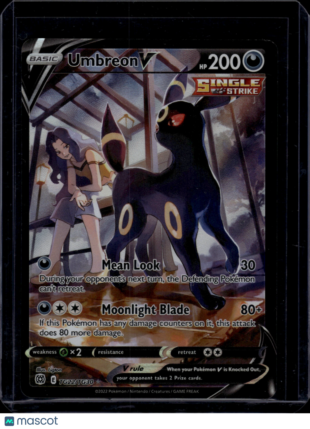 2022 Pokemon SWSH Brilliant Stars Umbreon V #TG22/TG30 Full Art