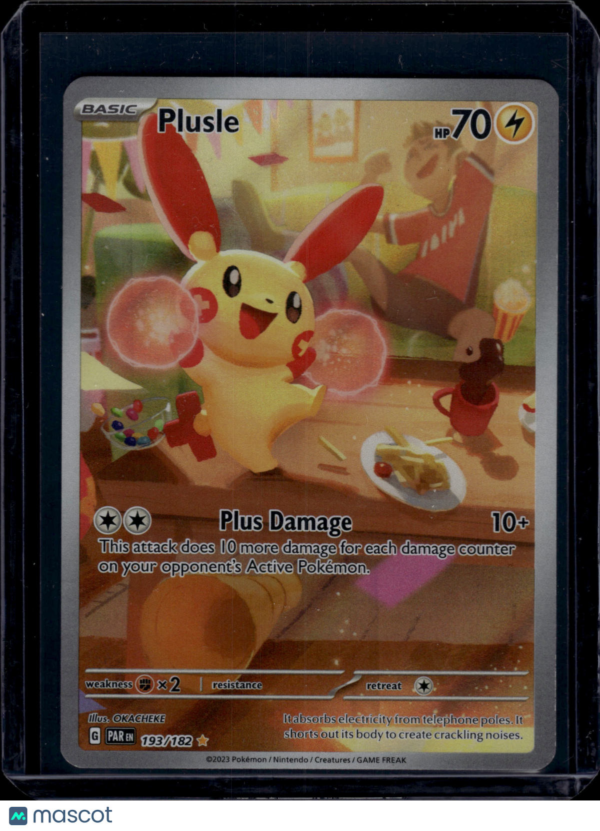 2023 Pokemon S&V Paradox Rift Plusle #193/182 Full Art
