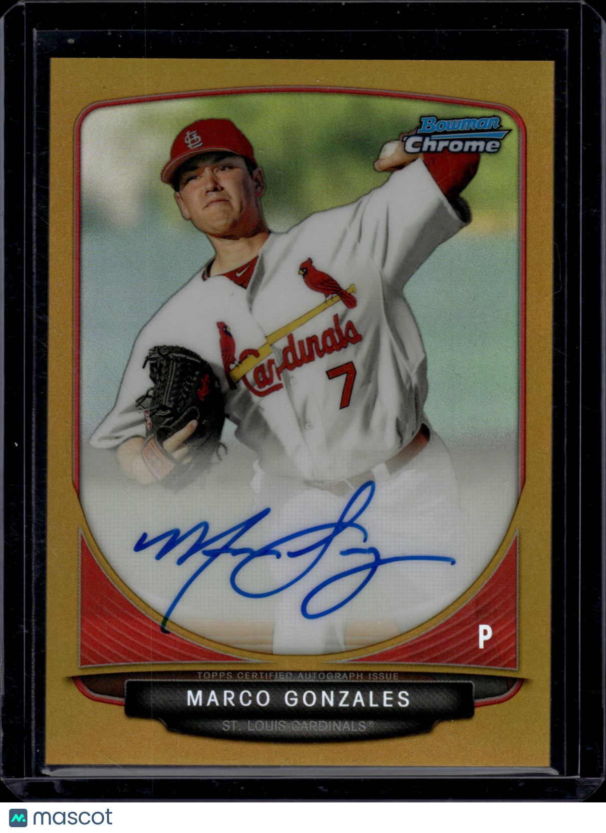 2014 Bowman Chrome Marco Gonzales #BCA-MG 10/50
