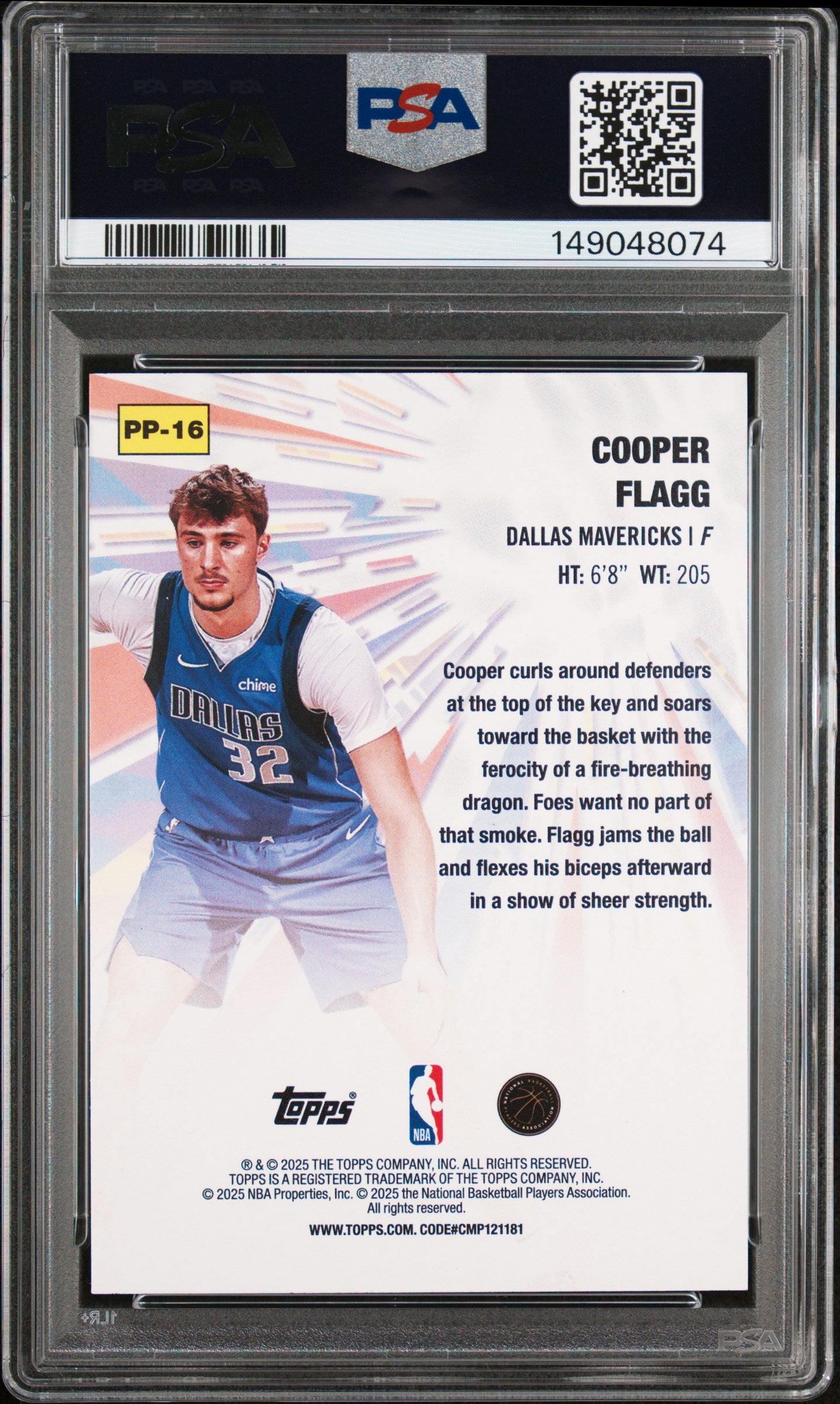 2025 Topps Power Players Cooper Flagg #PP-16 Holo Foil PSA 10