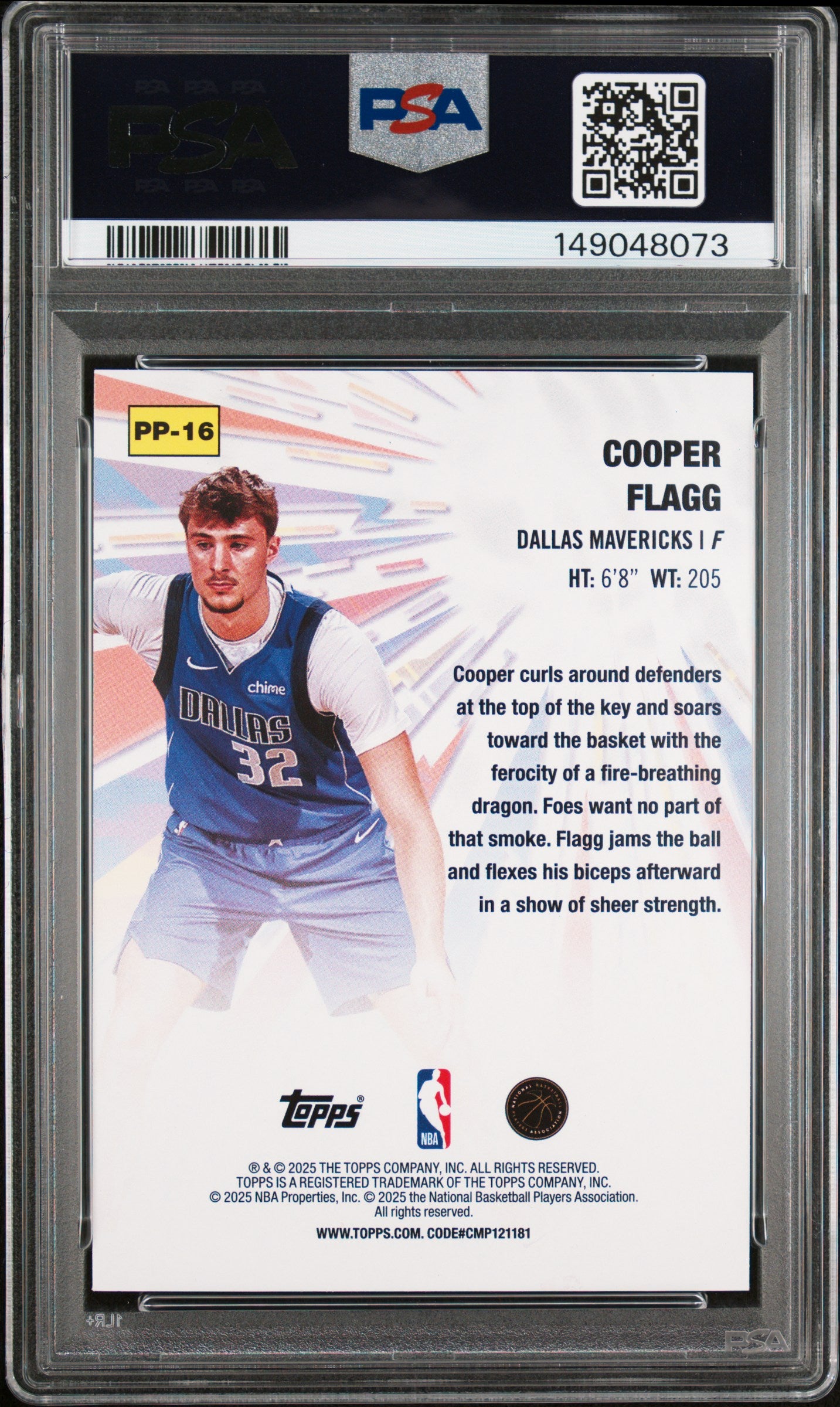 2025 Topps Power Players Cooper Flagg #PP-16 PSA 10