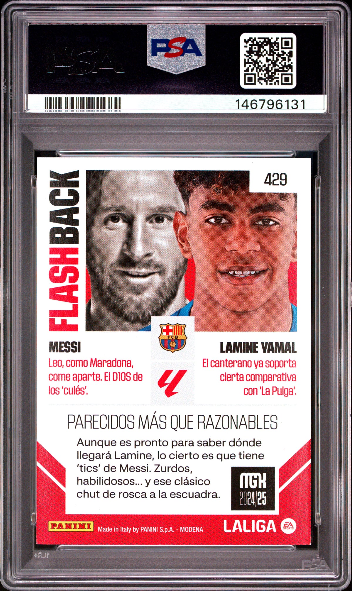 2024 Panini Megacracks MGK Laliga Ea Sports Messi Yamal #429 PSA 8