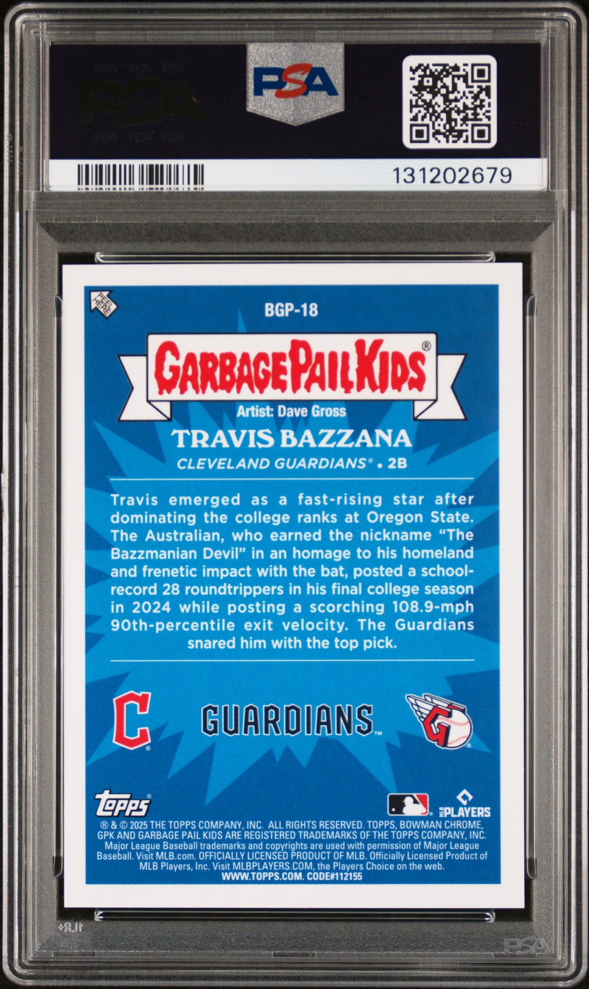2025 Bowman Chrome Bowman GPK Bouncing Bazzana #BGP-18 PSA 10