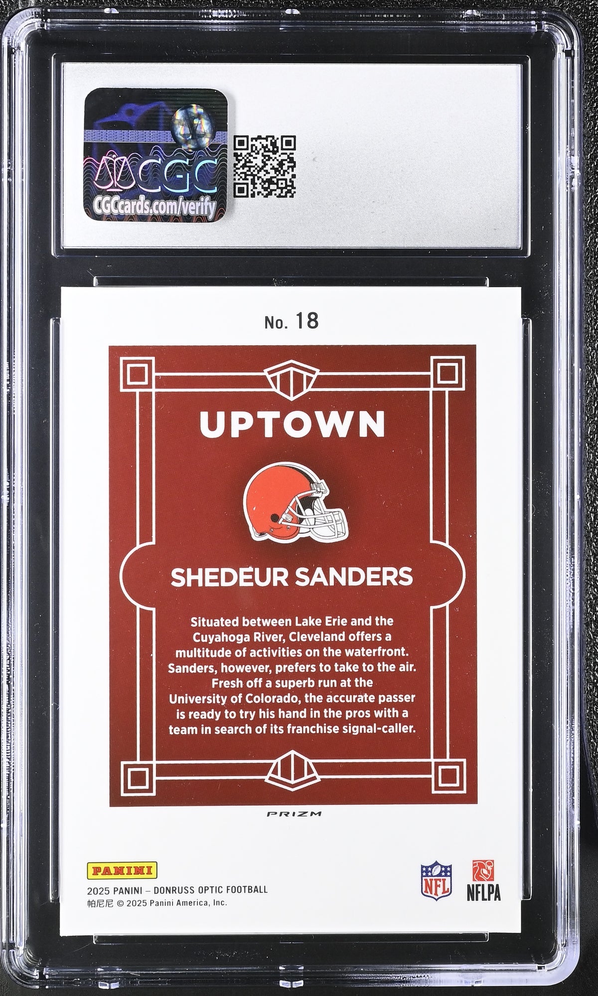2025 Donruss Optic Shedeur Sanders #18 Uptown CGC 10