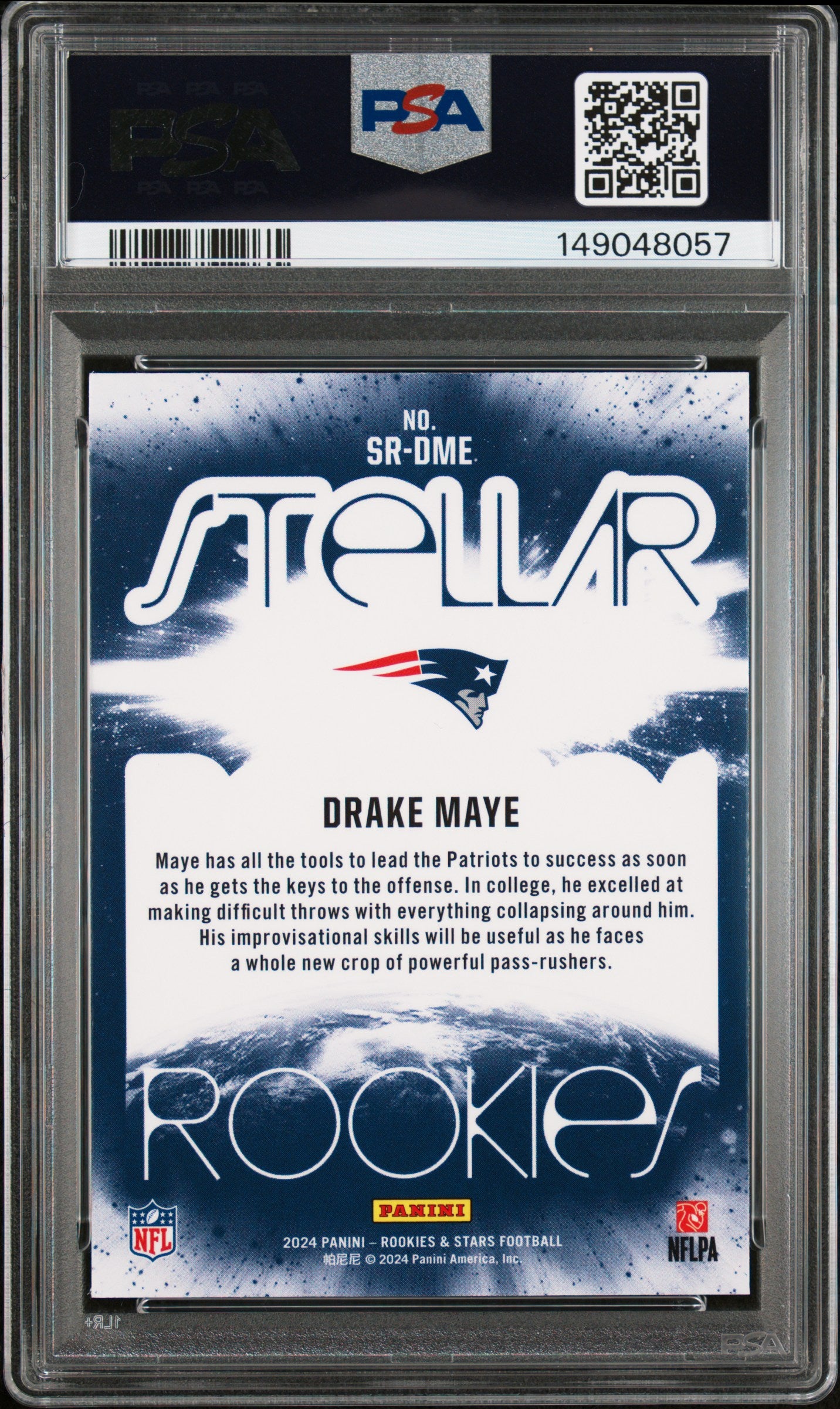 2024 Panini Rookies & Stars Stellar Rookies Drake Maye #SRDME PSA 9