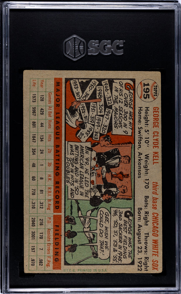 1956 Topps George Kell #195 SGC 4