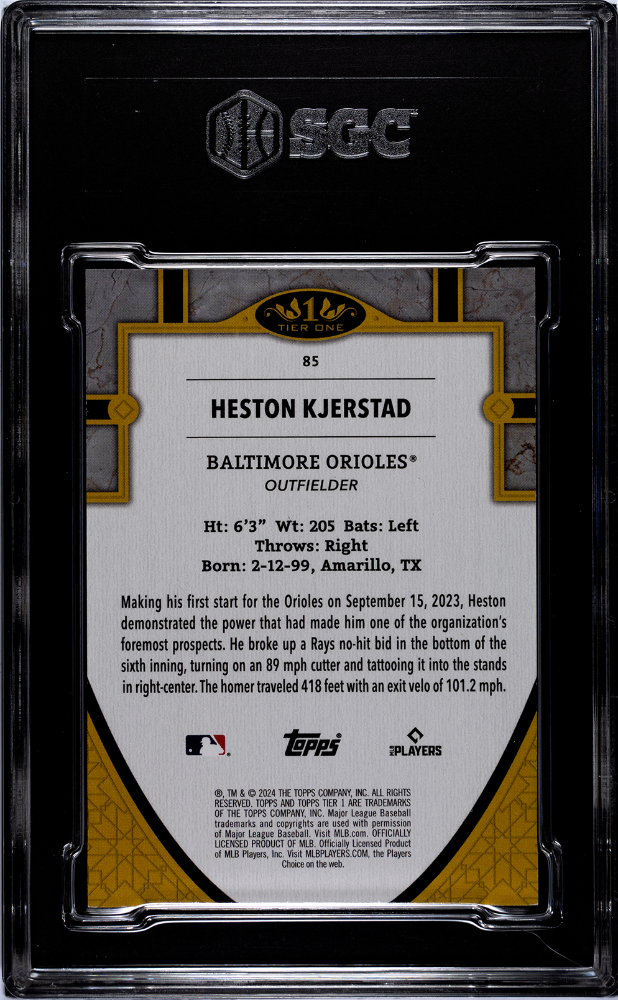 2024 Topps Tier One Heston Kjerstad #85 Bronze SGC 9