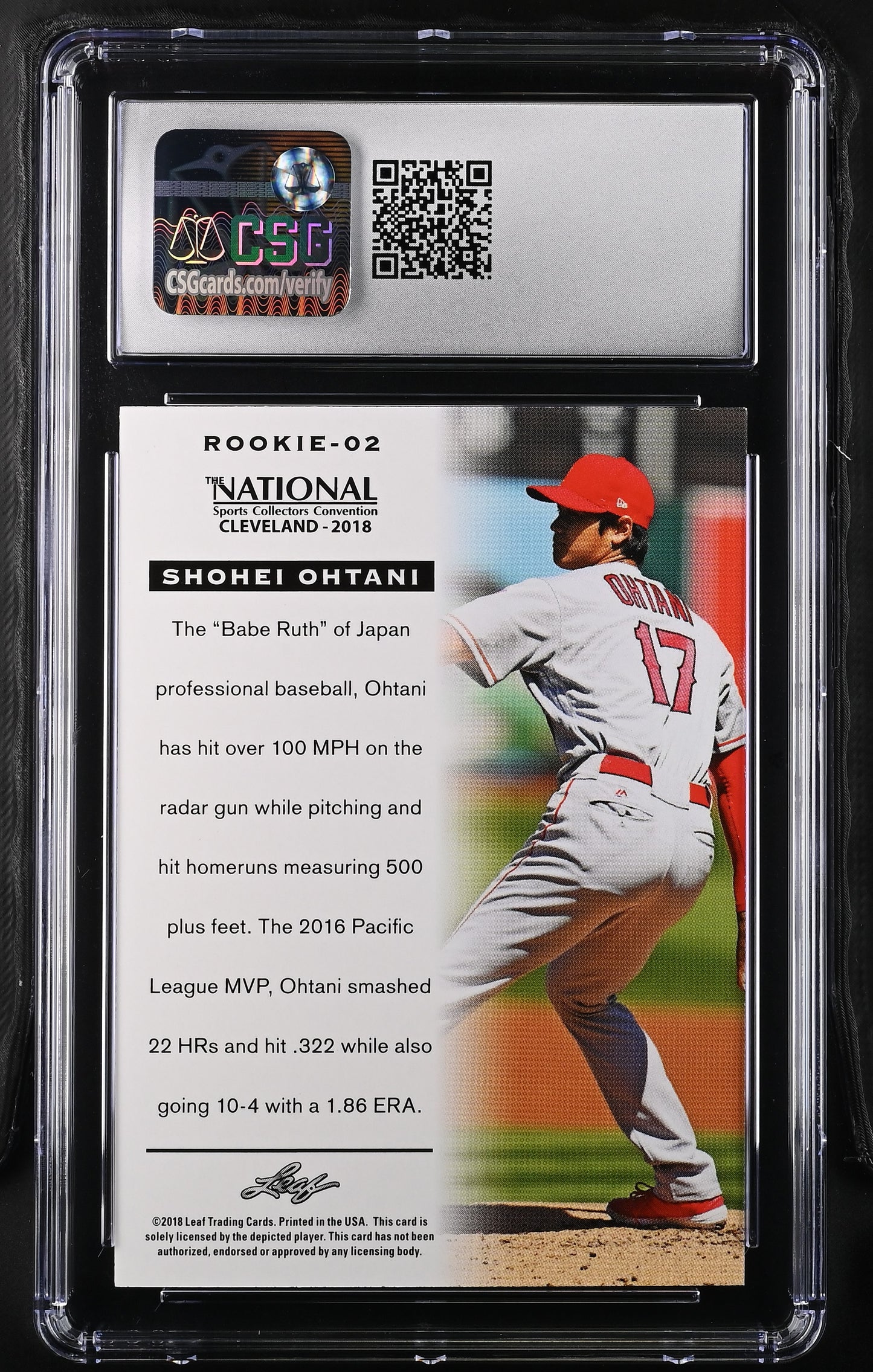 2018 Leaf The National Shohei Ohtani Rookies #02 CGC 9.5