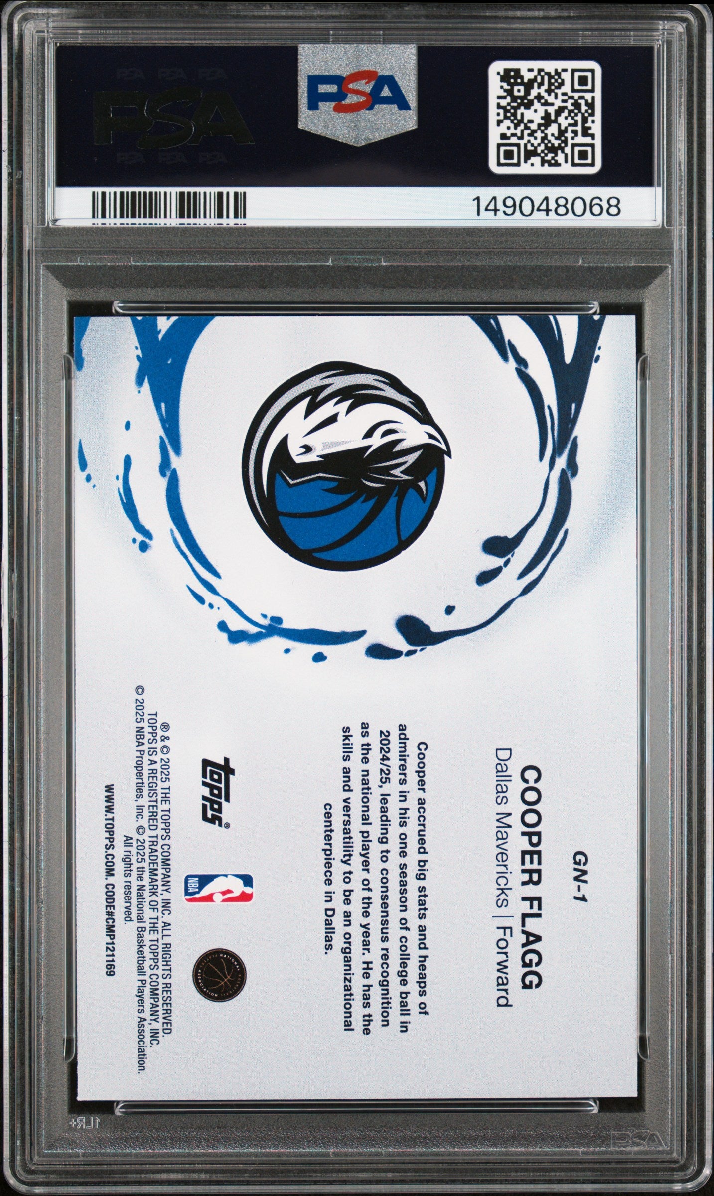 2025 Topps Generation Now Cooper Flagg #GN-1 PSA 10