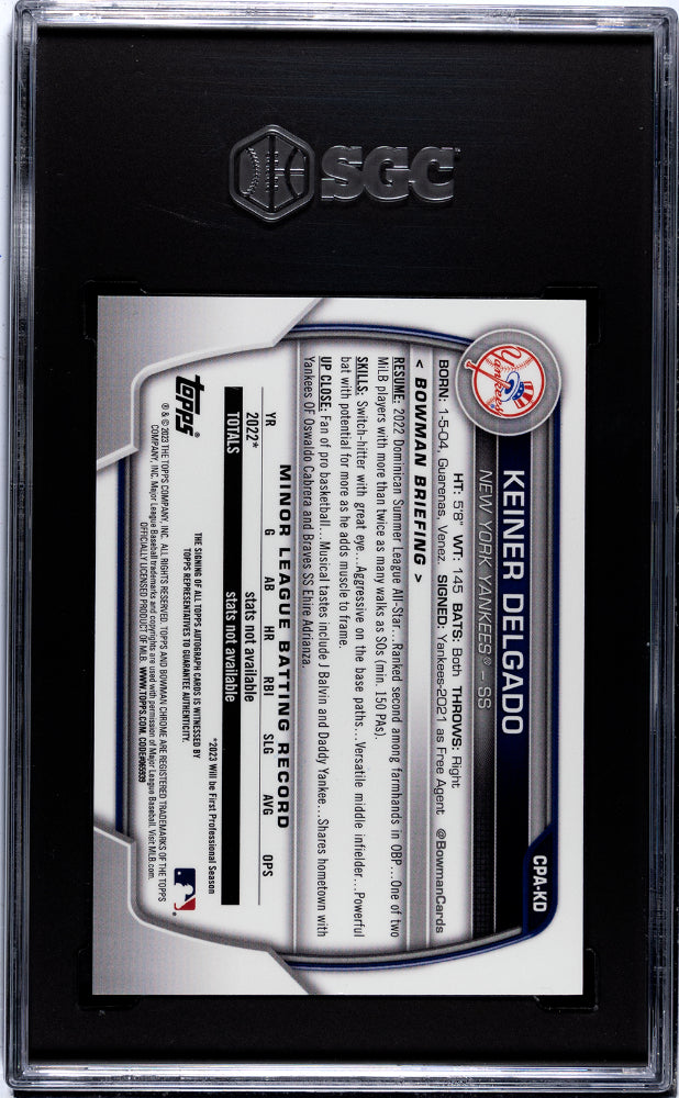 2023 Bowman Chrome Keiner Delgado Autograph Atomic Refractor 21/100
