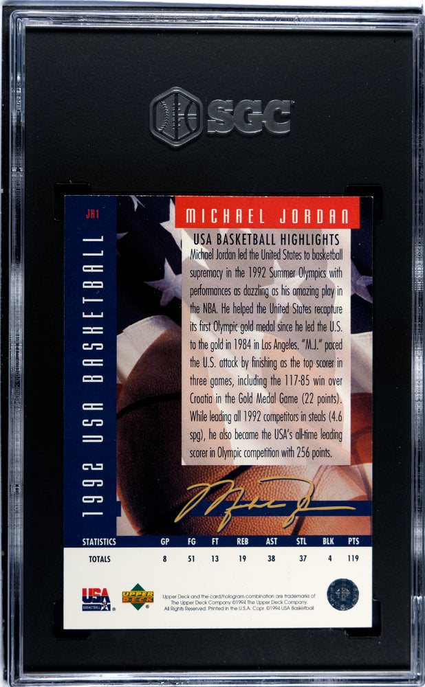 1994 Upper Deck USA Michael Jordan #JH1 Highlights SGC 9