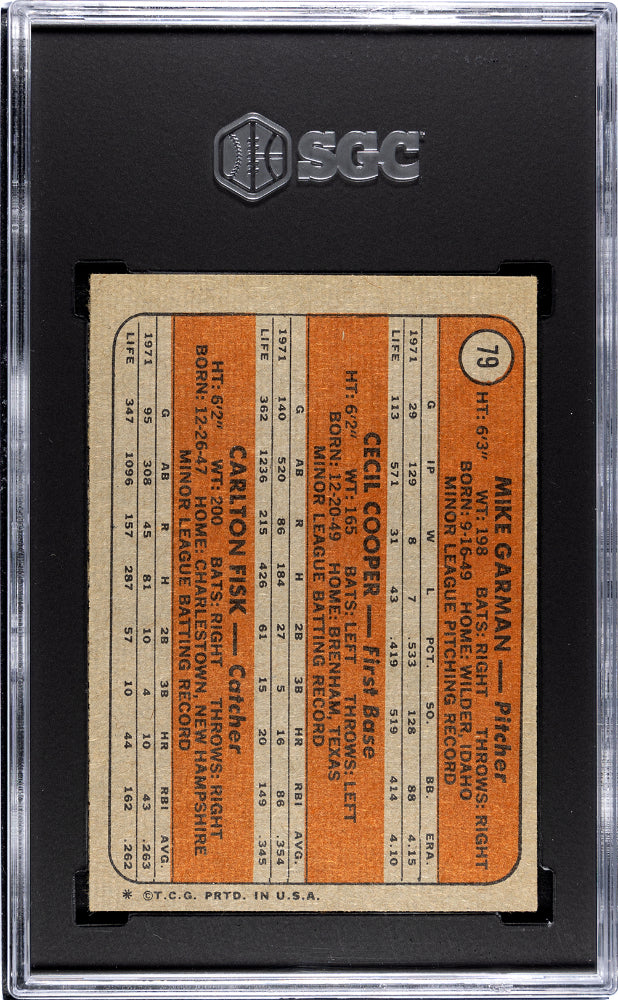 1972 Topps Fisk Cooper #79 SGC 5
