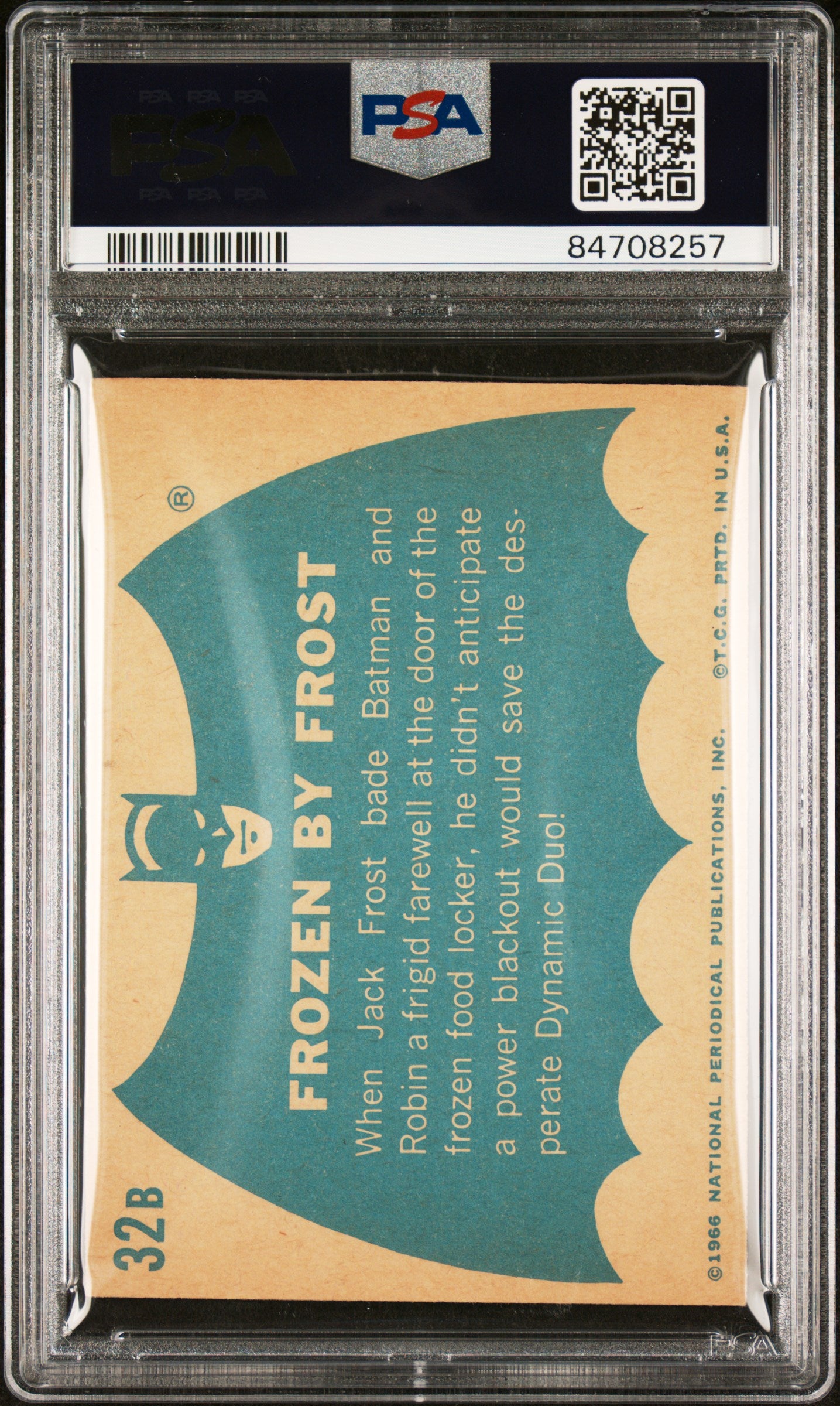 1966 Batman B Series Blue Bat Back Frozen By Frost #32B PSA 6