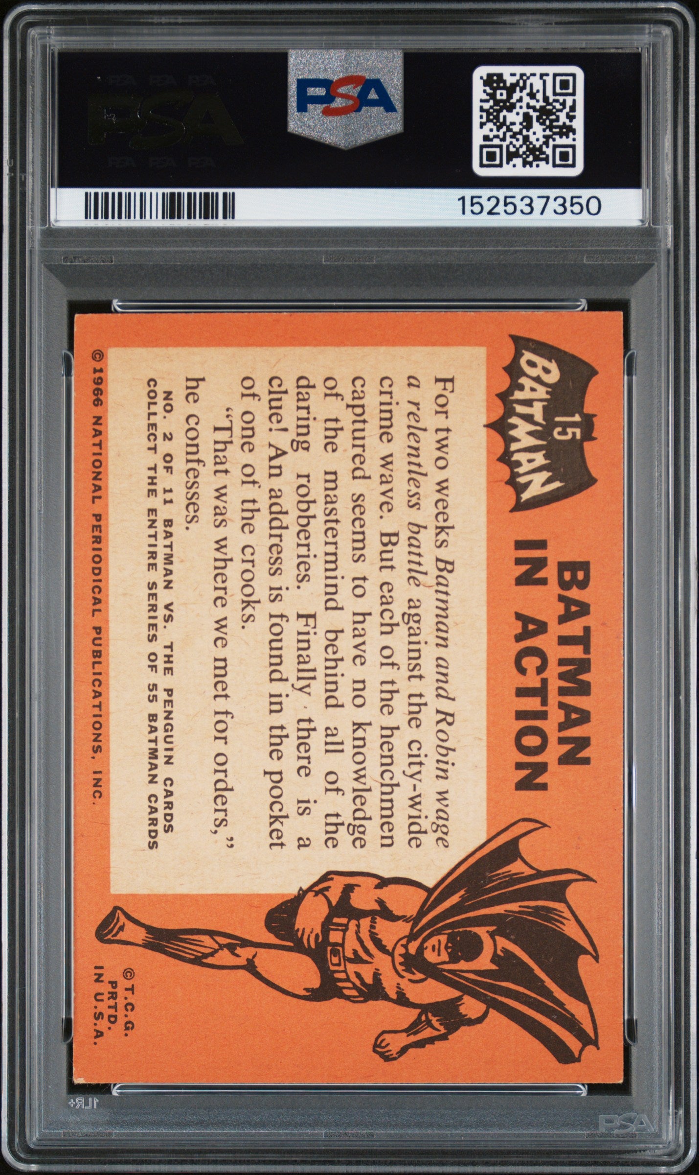 1966 Topps Batman Batman In Action #15 PSA 5