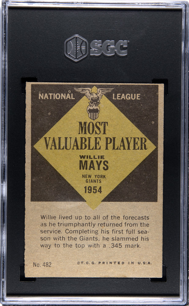 1961 Topps Willie Mays #482 MVP SGC 2
