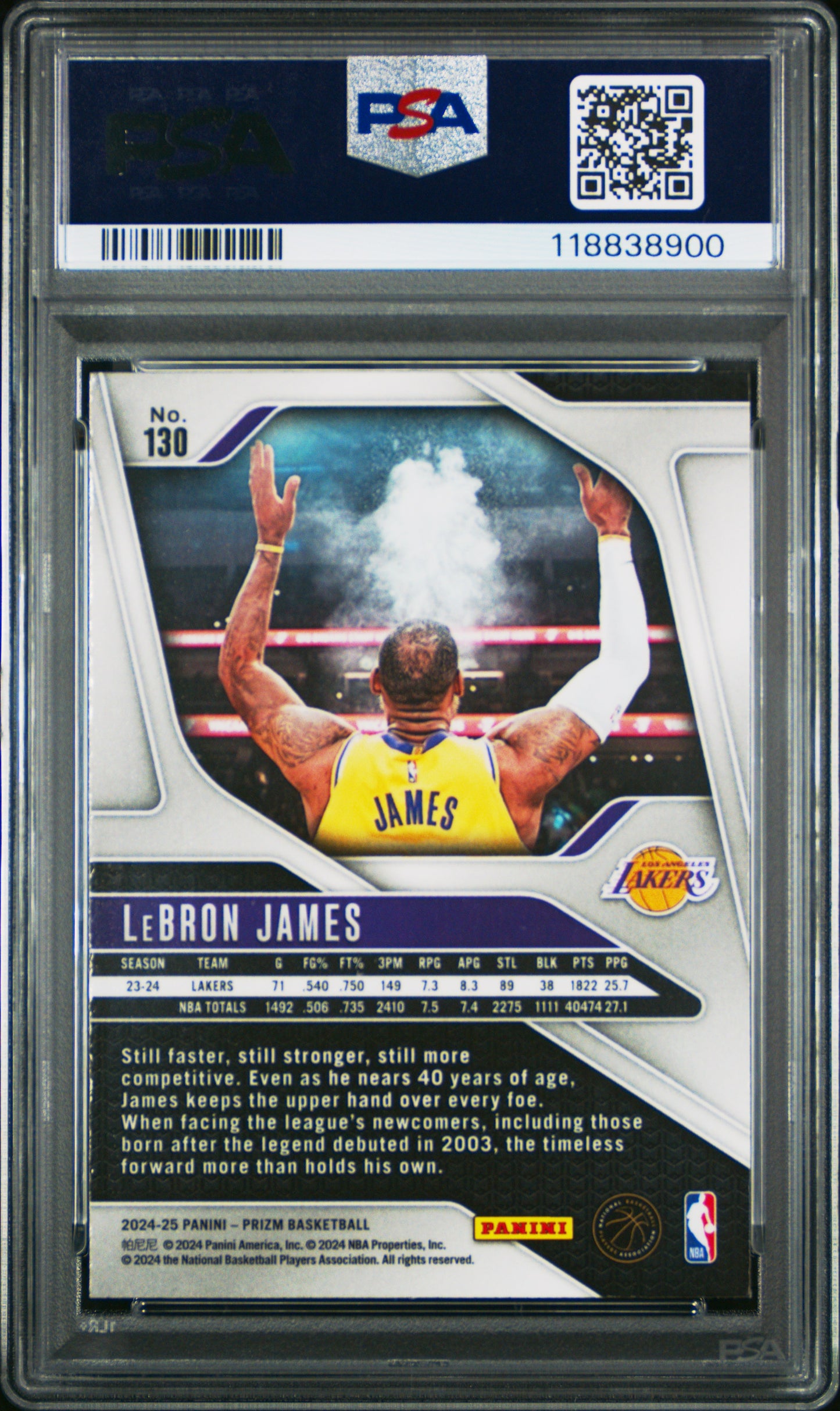 2024 Panini Prizm LeBron James #130 PSA 10