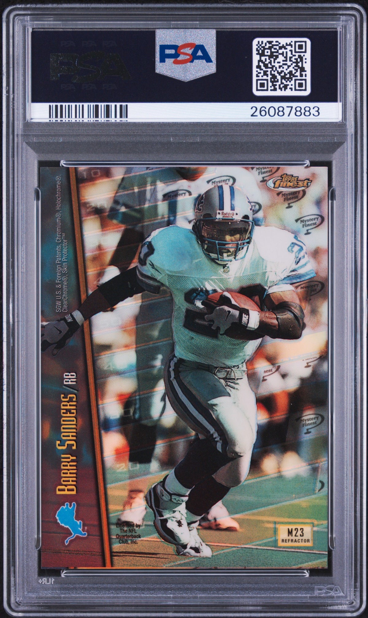 1998 Finest Mystery Finest 1 B. Sanders K. Stewart #M23 Refractor (pop 2) PSA 10