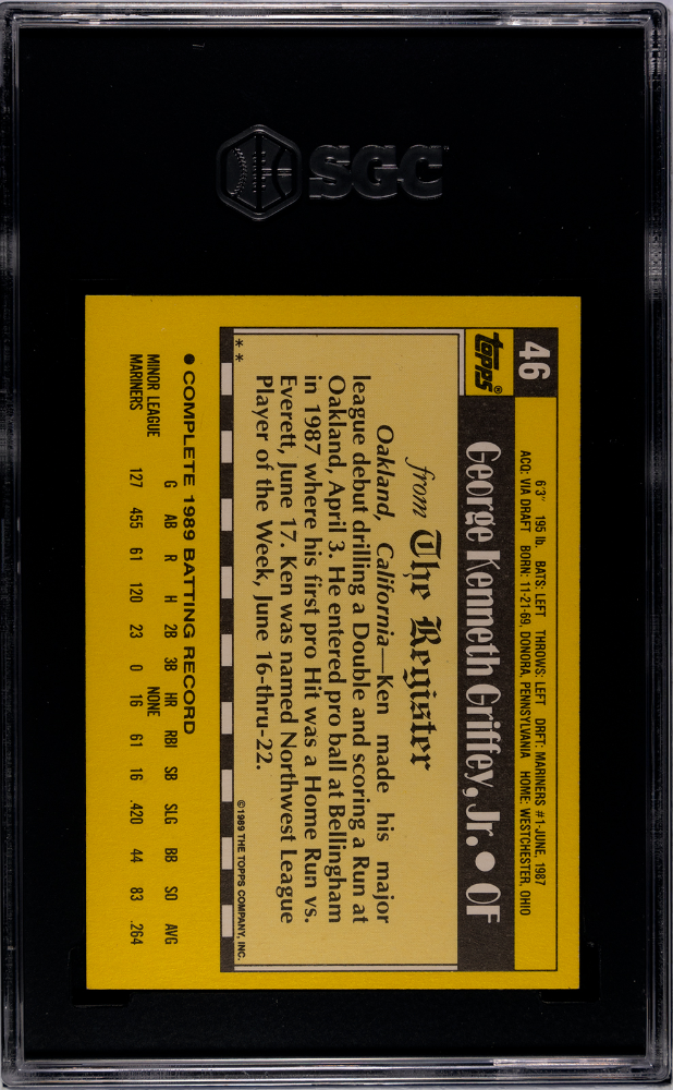 1990 Topps Debut Ken Griffey Jr. #46 SGC 9