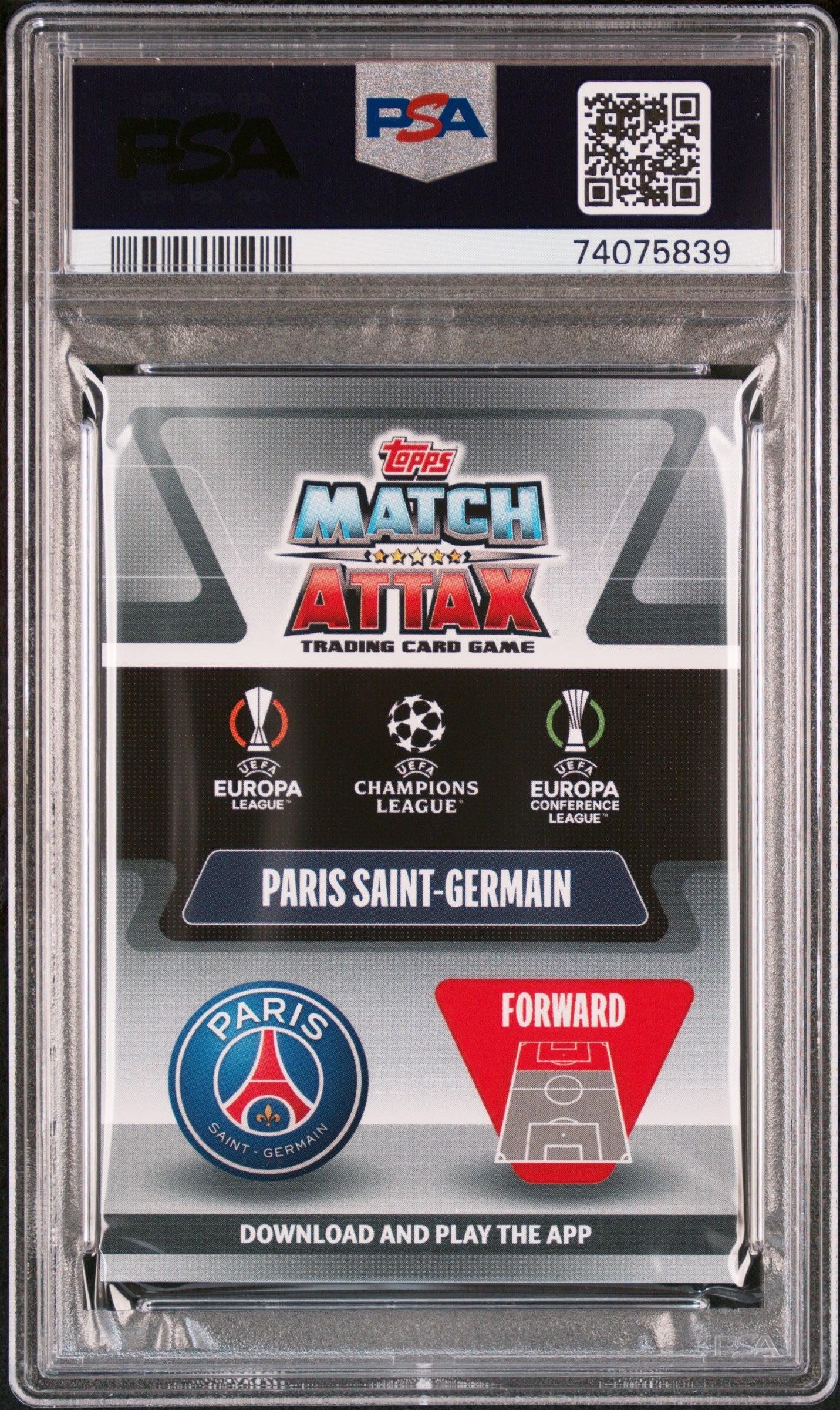 2021 Topps Match Attax UEFA Champions League Scan X Lionel Messi #XLE-3 PSA 9